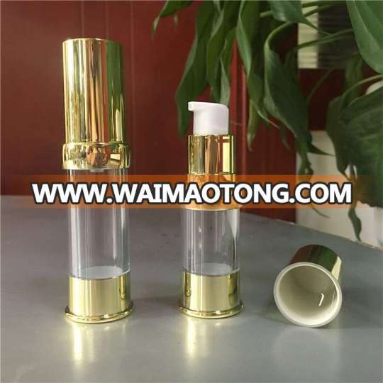 Clear Plastic Airless Pump 5ml 10ml Sample Lotion Bottle