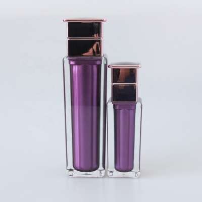 Luxury Eco-friendly Cosmetic Packaging Skincare Cream Lotion Acrylic  Bottle