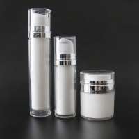 30ml 50ml 80ml Luxury Empty Acrylic double wall  Cosmetic Lotion Pump Bottle