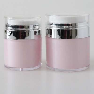 Empty Round Airless pump 50g Acrylic Plastic Cosmetic Container Face Cream Jar