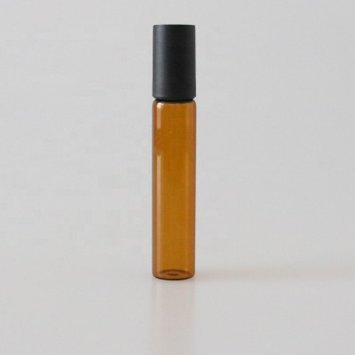 3ml 5ml 10ml Clear Amber Round Glass Roll On Bottle for Essential Oil Packaging