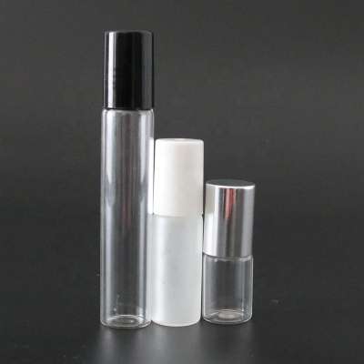 Empty Clear Glass Essence Oil Roll-On Bottle 10ml Eye Cream Perfume Bottle With Metal Roller Ball