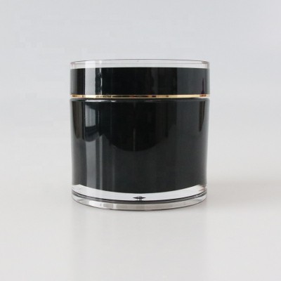 Empty black luxury 15ml 30ml 50ml 100ml 200ml cosmetic plastic skin care cream jar acrylic cream container