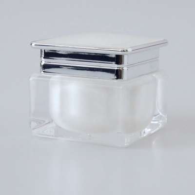 luxury cosmetic containers 30 ml 50 ml 30g 50g square double wall acrylic cream jar