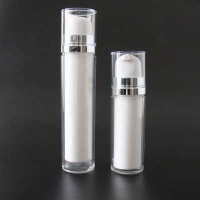 Luxury plastic acrylic airless bottle 30ml 50ml cosmetic airless bottle