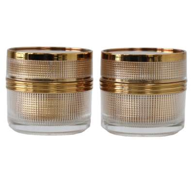 High quality  15g 30g 50g skin care luxury gold acrylic cosmetic cream jar