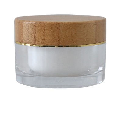 15ml 30ml 50ml Environmental Bamboo Lid Plastic Jar Cream Jars Empty Cosmetic Container