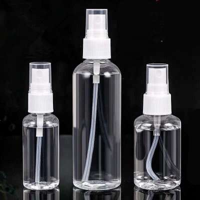 In Stock 30ml Transparent Plastic PET Cosmetic Spray Pump Bottle for Perfume