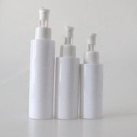 100ml 120ml 150ml 200ml 250ml white plastic bottle cosmetic lotion bottle with pressed pump lotion refillable bottle