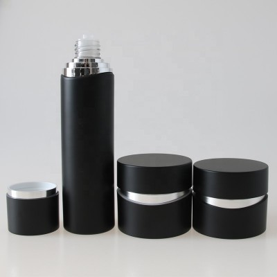 30ml 50ml 100ml PP baby lotion bottle plastic lotion bottle matt black cosmetic packaging bottle for cosmetic